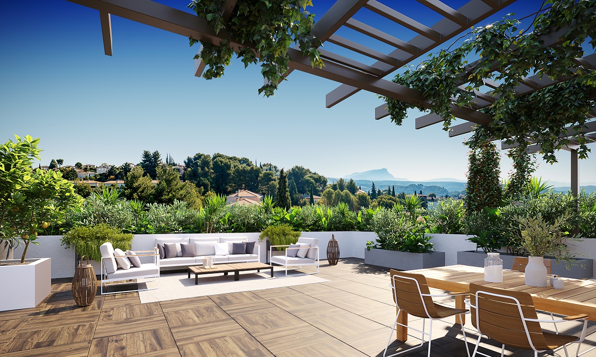 Horizon Solari - terrasse Appartements neufs Aix-en-Provence