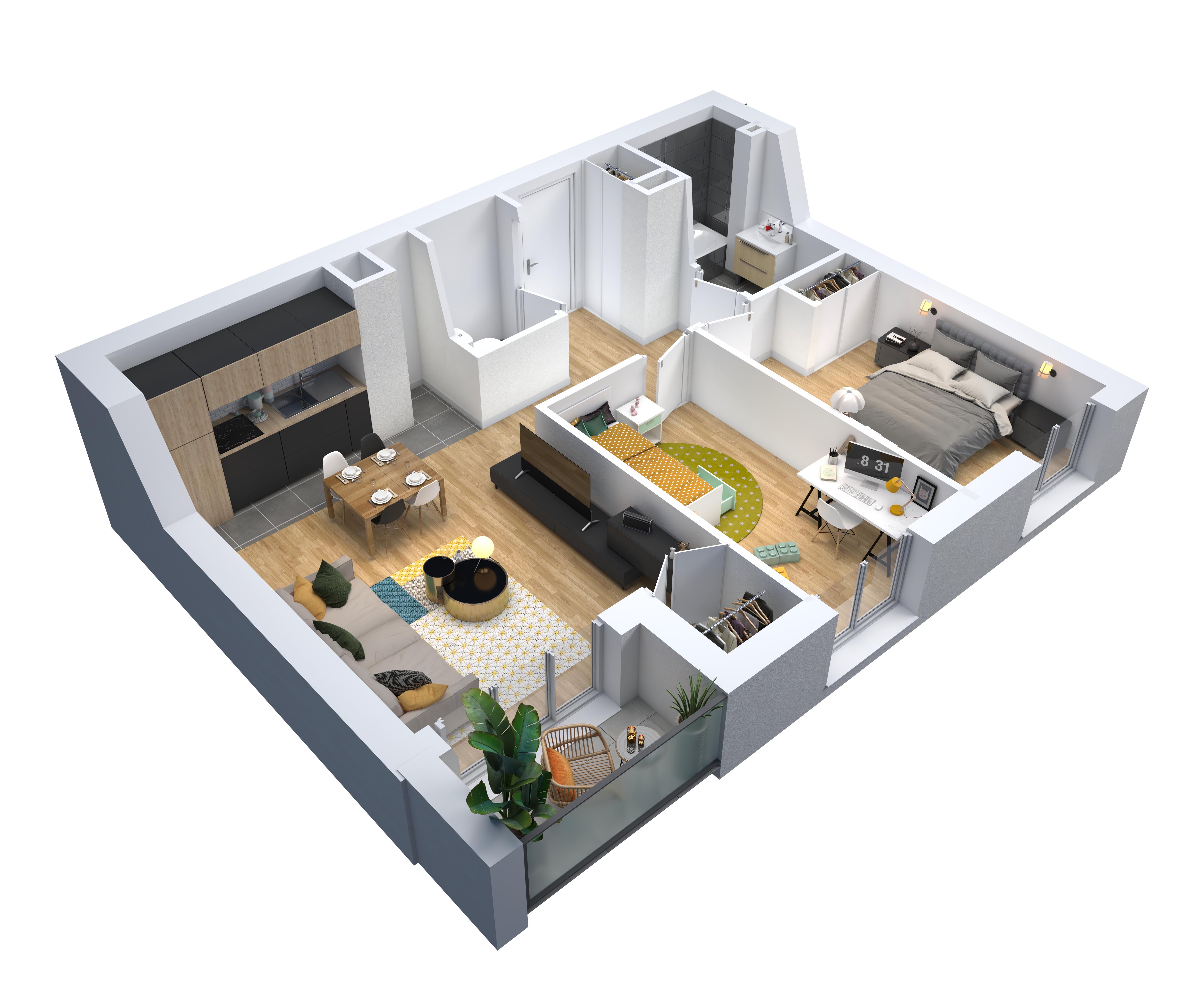 Thoiry plan appartement neuf 3 pièces